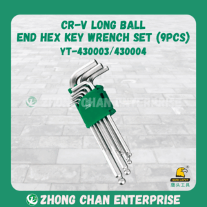 Hark Caput 9-Piece Cr-V Extra-Long Ball-End Hex Key Set