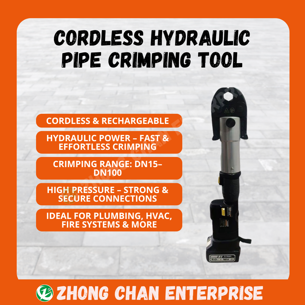 RB-1550 Cordless Hydraulic Pipe Press Tool (Sea Shipping Only)