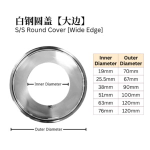 S/S Round Cover [Wide Edge]