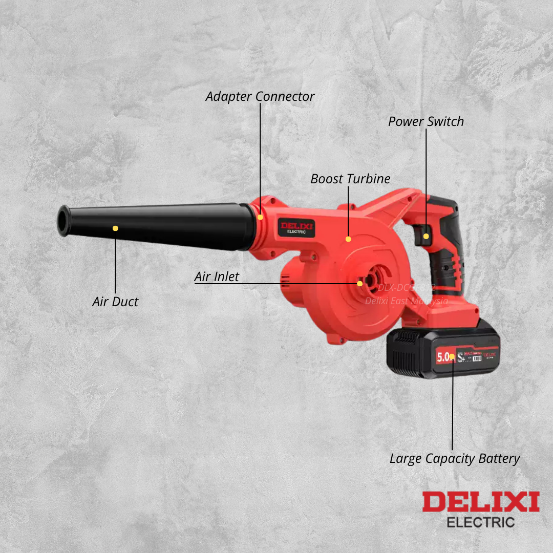 DELIXI 21V Cordless Blower | High Power | Industrial & Home Use - Image 2