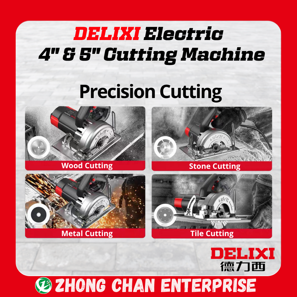 DELIXI Cutting Machine DLX-YB110 / DLX-YB1251 – 1480W Power, 110mm / 125mm Disc - Image 6