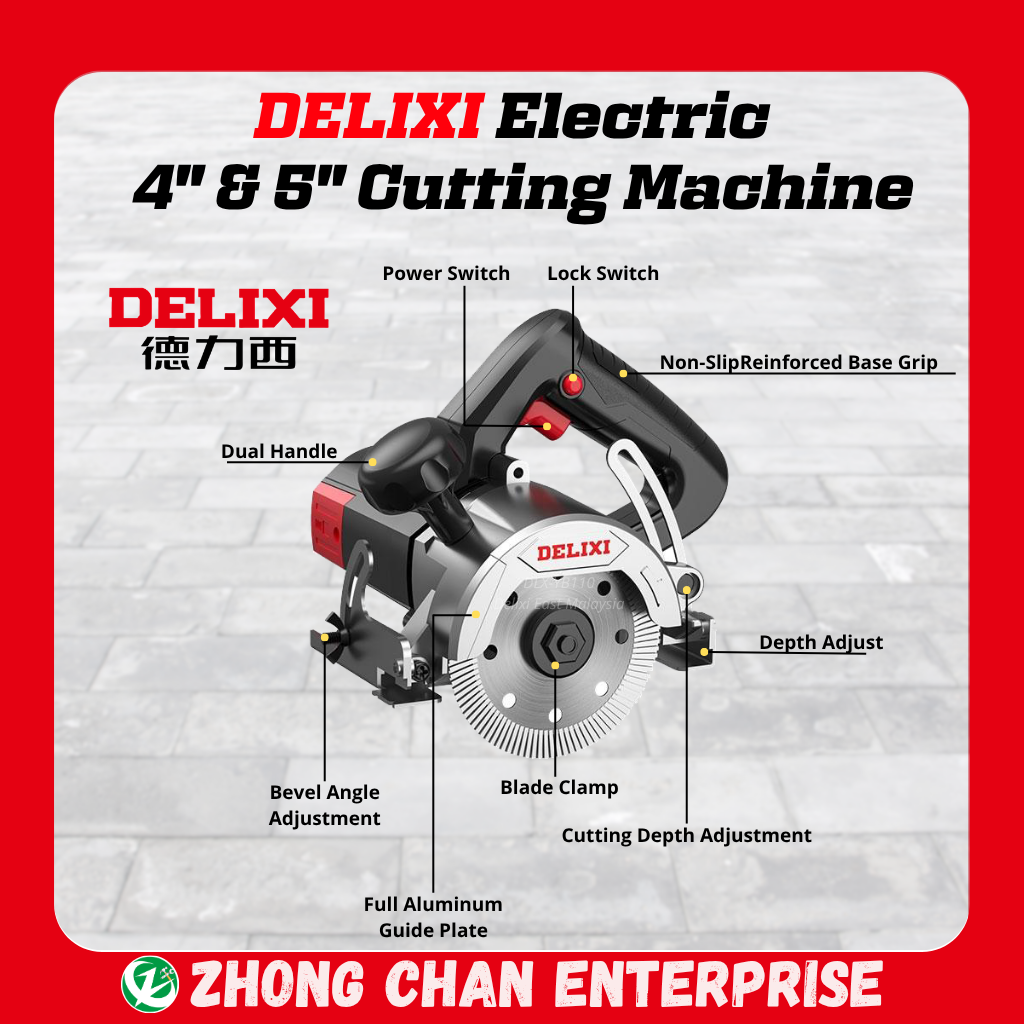DELIXI Cutting Machine DLX-YB110 / DLX-YB1251 – 1480W Power, 110mm / 125mm Disc - Image 3