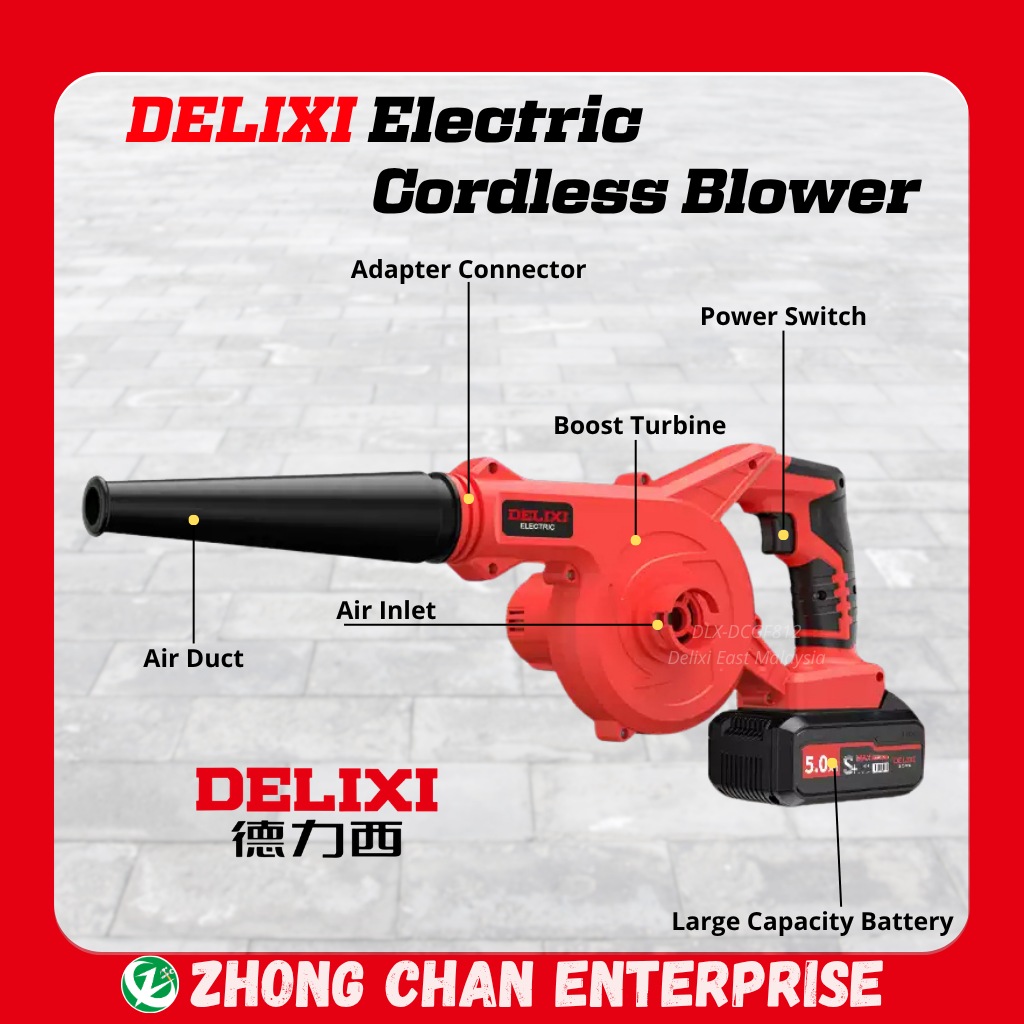 DELIXI 21V Cordless Blower | High Power | Industrial & Home Use - Image 2