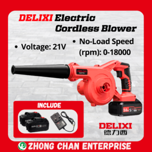 DELIXI 21V Cordless Blower | High Power | Industrial & Home Use
