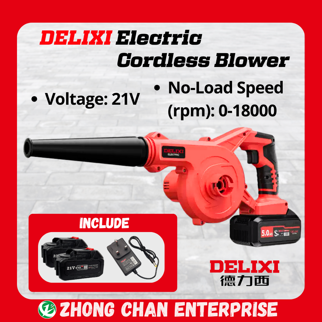 DELIXI 21V Cordless Blower | High Power | Industrial & Home Use