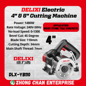 DELIXI Cutting Machine DLX-YB110 / DLX-YB1251 – 1480W Power, 110mm / 125mm Disc