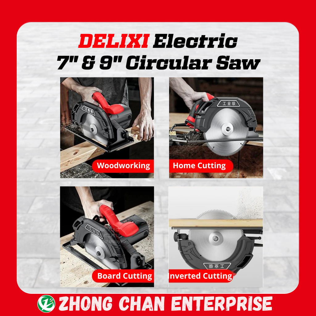 DELIXI Circular Saw DLX-XC71852 / DLC-XC92352 – 7" & 9", 1150W / 2100W Power - Image 5