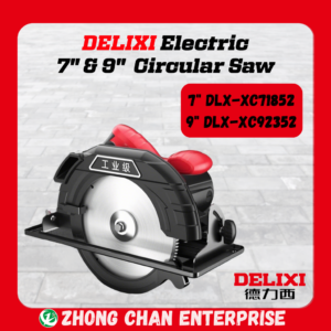 DELIXI Circular Saw DLX-XC71852 / DLC-XC92352 – 7" & 9", 1150W / 2100W Power