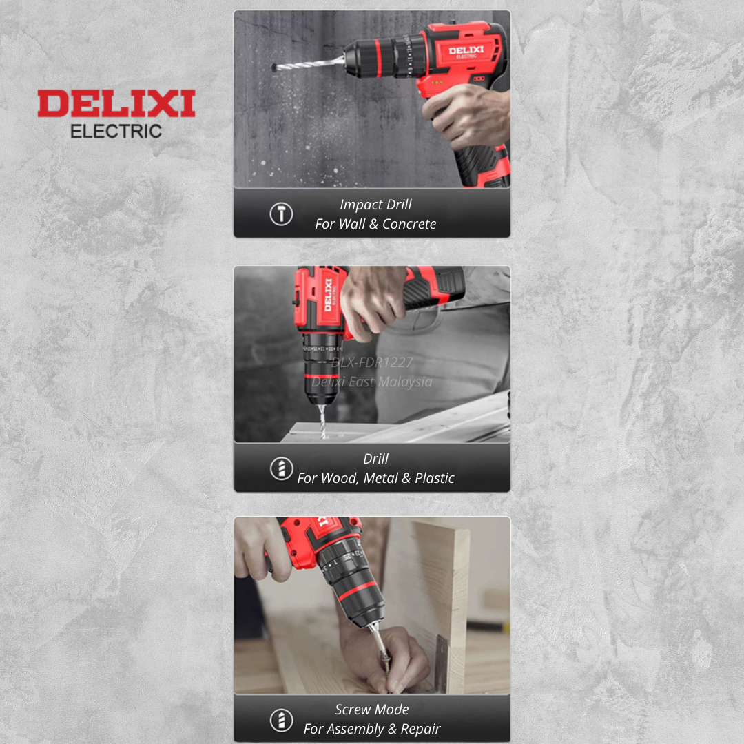 DELIXI 21V Cordless Impact Drill – Strong Power with 4.0Ah Batteries - Image 3