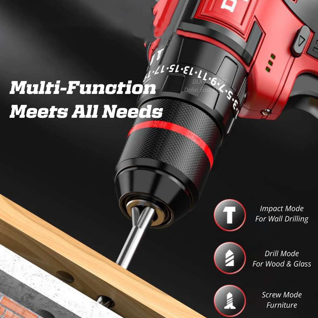 DELIXI 21V Cordless Impact Drill – Strong Power with 4.0Ah Batteries - Image 6