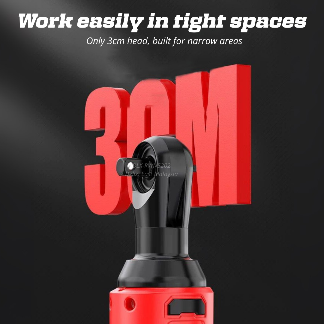 DELIXI 21V Cordless Ratchet Wrench – High Torque & Full Set - 图片 5