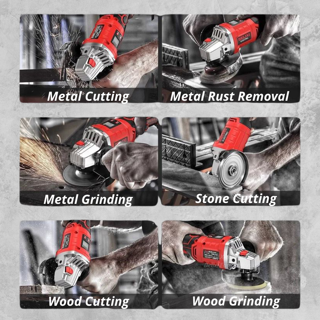 DELIXI 21V Cordless Angle Grinder – 100mm Disc, 6.0Ah Power - 图片 4