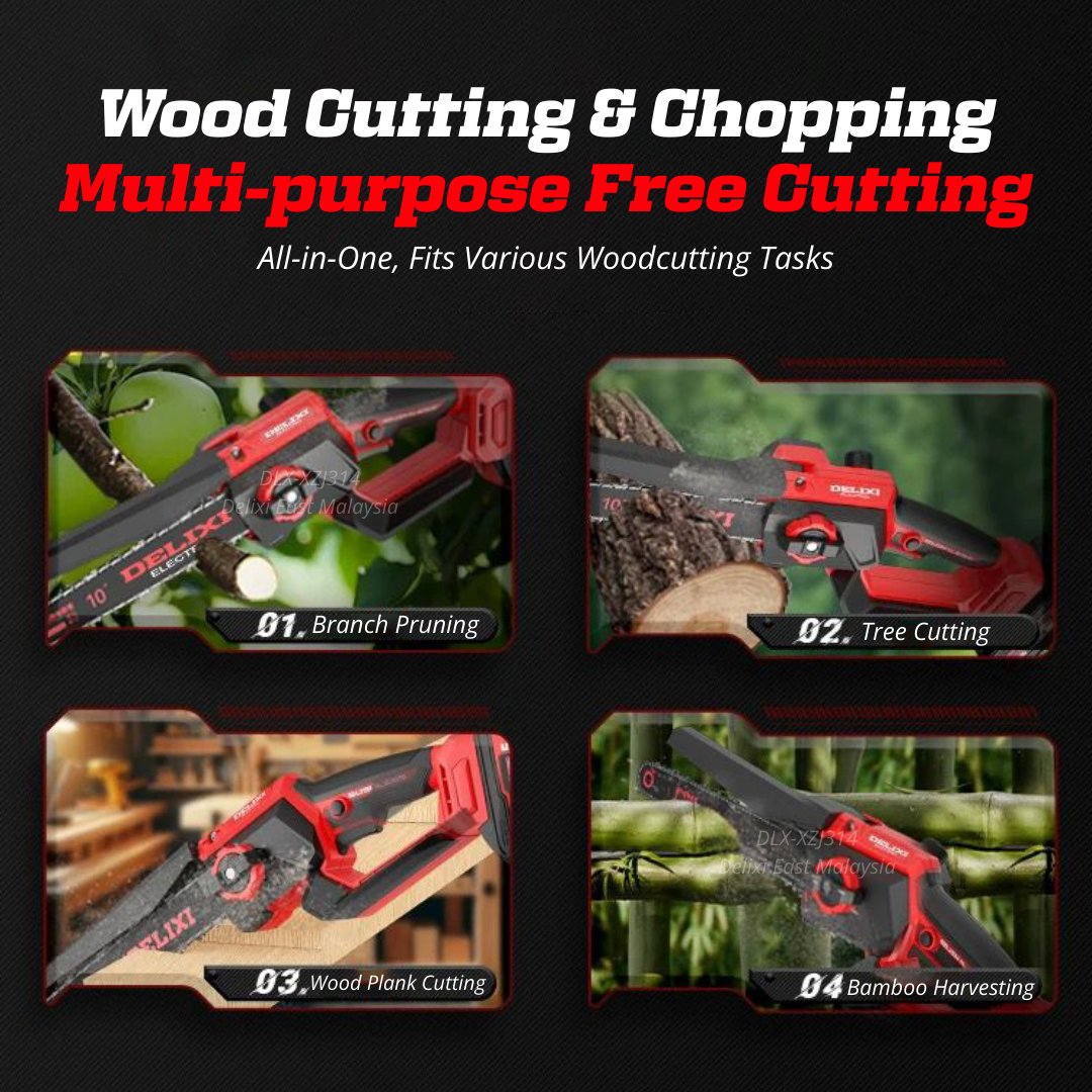 DELIXI 21V 8-Inch Cordless Pole Saw & Pruner – 200mm, 5400RPM Power - Image 6