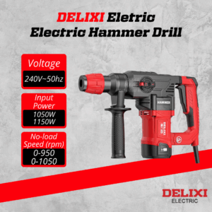 DELIXI Electric Hammer Drill DLX-6830T / DLX-RHA0869 – 1050W / 1150W Power