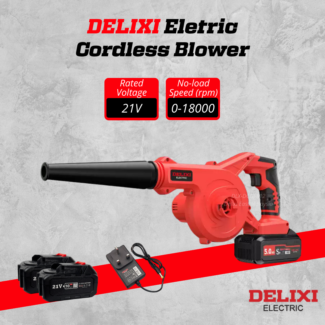 DELIXI 21V Cordless Blower | High Power | Industrial & Home Use