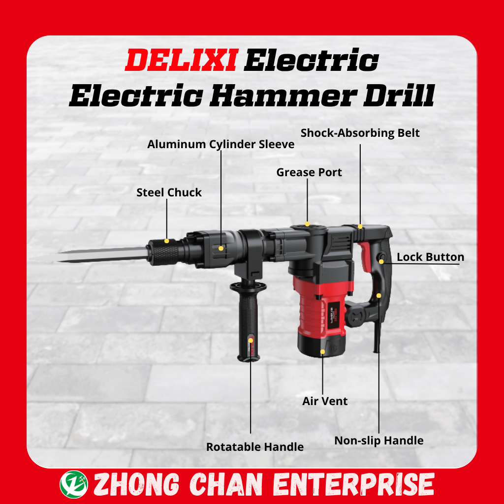 DELIXI Electric Hammer Drill DLX-DG-L1 - Image 2