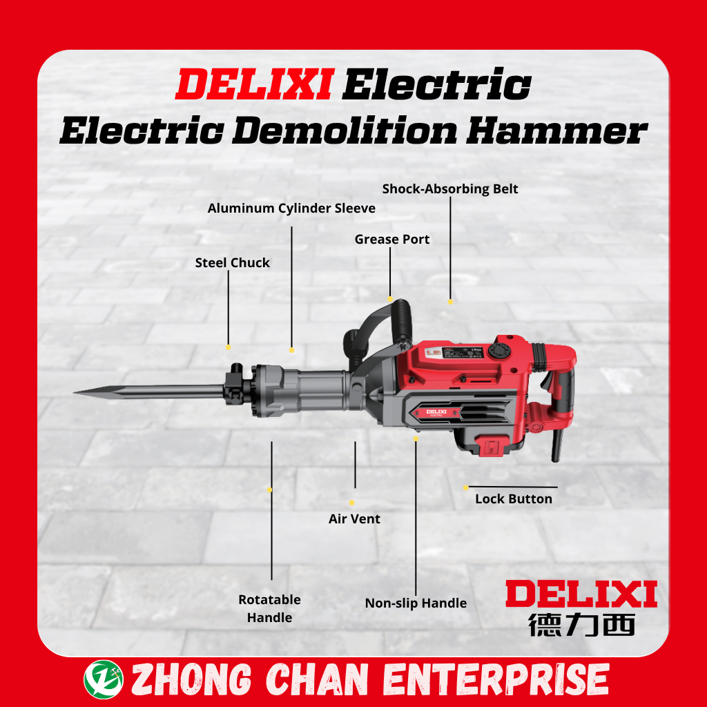 DELIXI Elecric Demolition Hammerc DLX-DG-L9 - Image 3