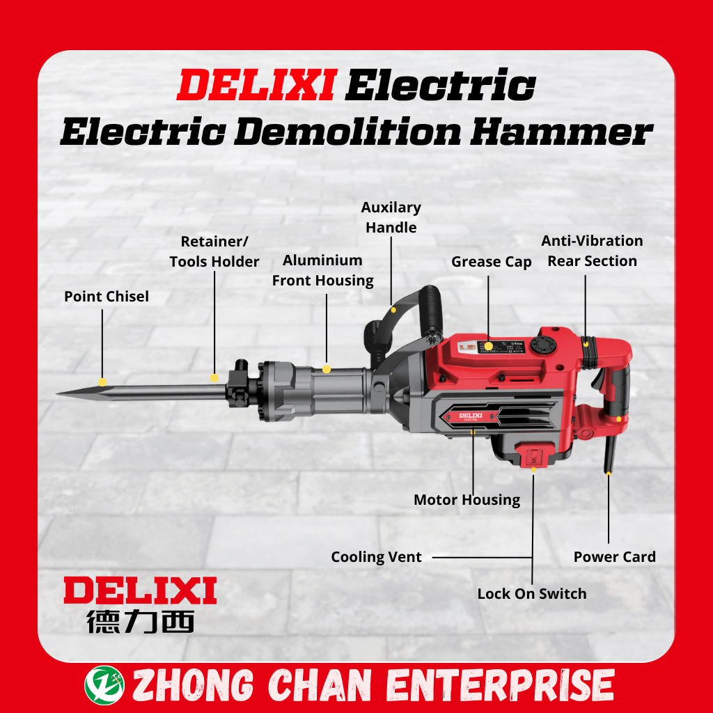 DELIXI Elecric Demolition Hammerc DLX-DG-L9 - Image 2