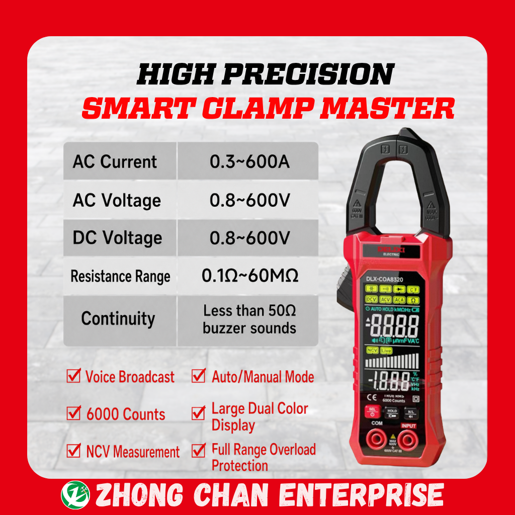 DELIXI High Precision Smart Electric Clamp Master DLX-COA8320 - Image 4